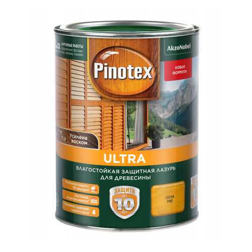 Пропитка для защиты древесины Pinotex Ultra Тик 1л в Домовой