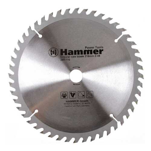 Диск пильный Hammer Flex 205-116 CSB WD 210мм*48*20/16мм по дереву 30666 в Домовой