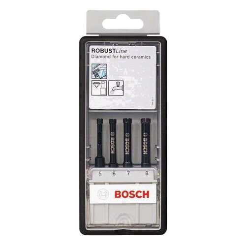 Набор алмазных сверл Bosch 5/6/7/8мм , ROBUST LINE 2607019881 в Домовой